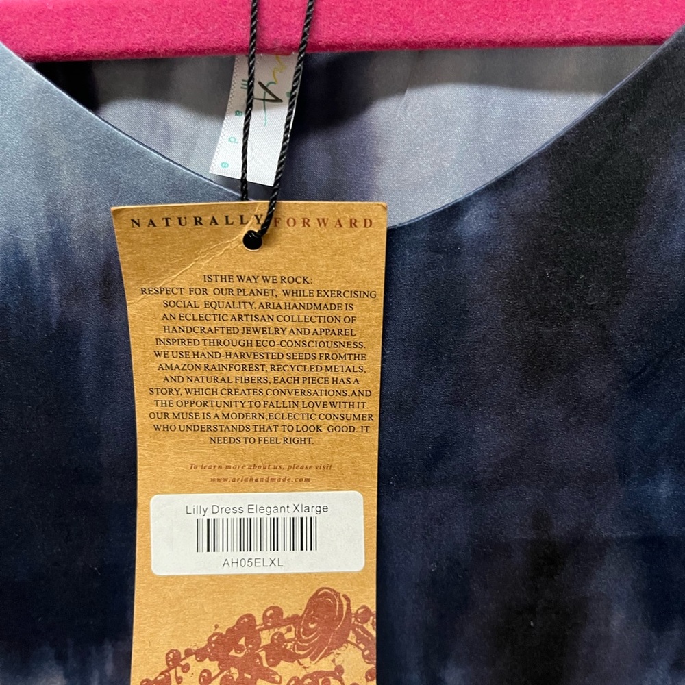 Aria Lilly Maxi Dress Elegant Tie Dye XL - Picture 3 of 6